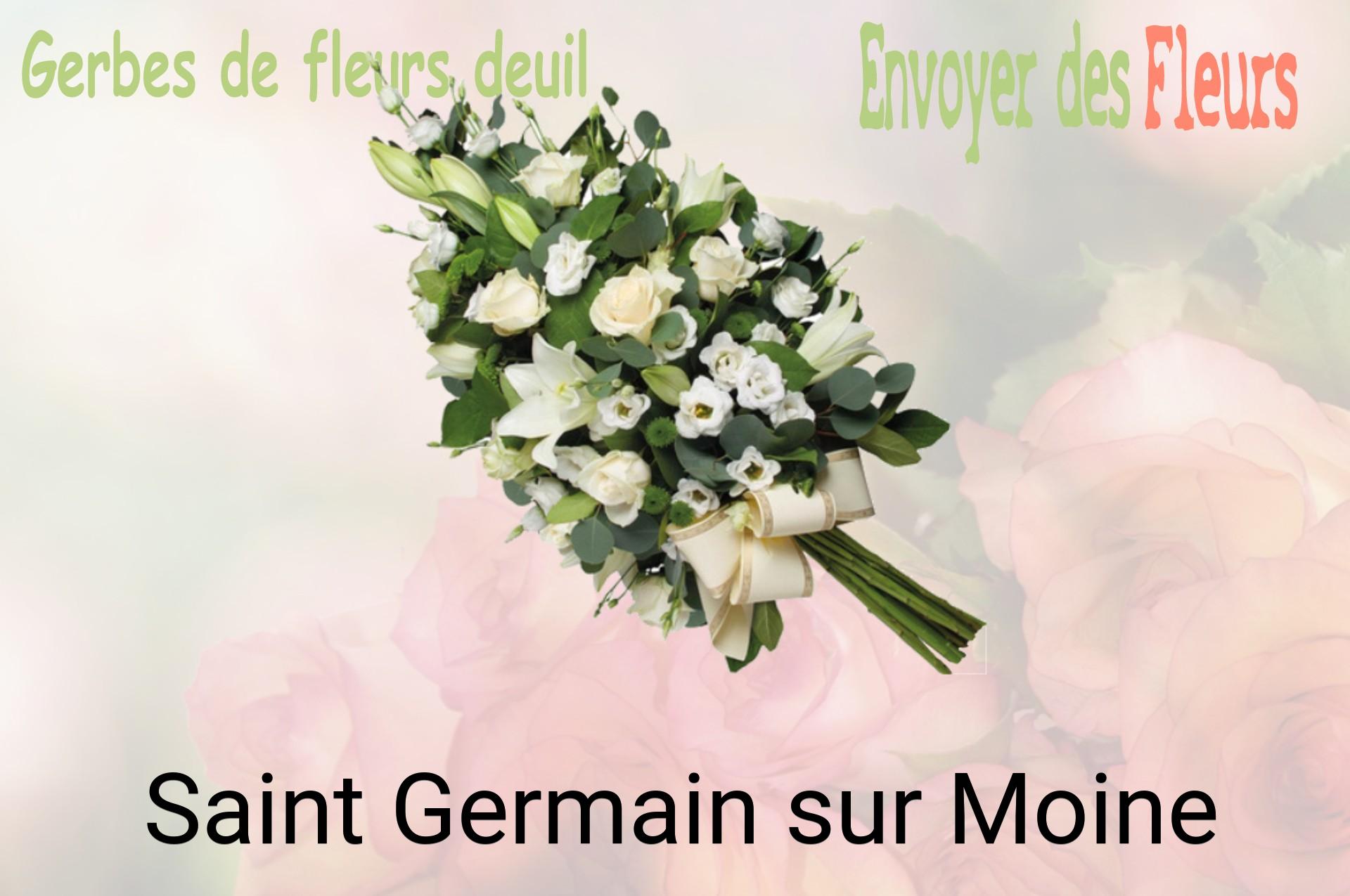 Gerbe de fleurs de deuil livrée à Saint-Germain-sur-Moine
